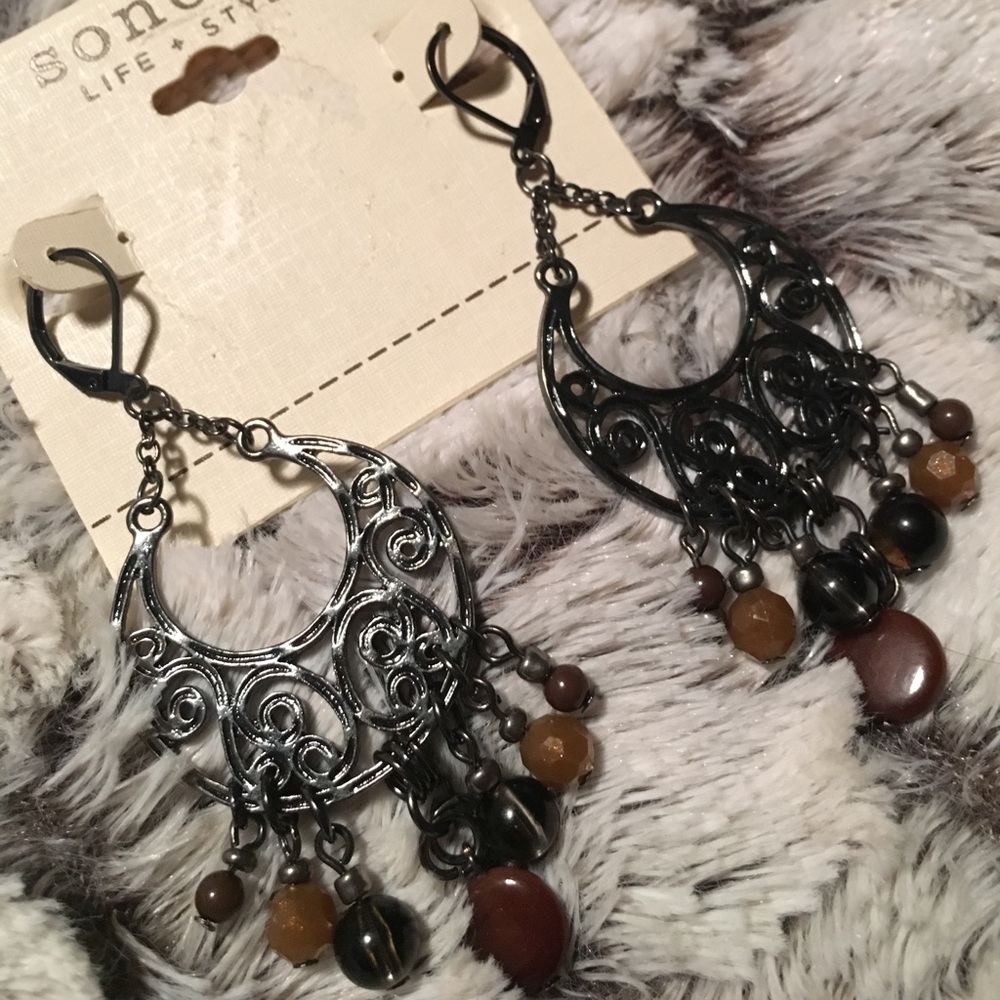 Retro Grecian Madan Beaded Earrings